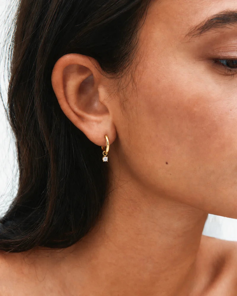 Leonore Petite Hoops Gold