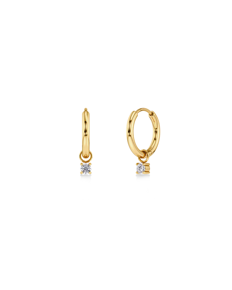 Leonore Petite Hoops Gold