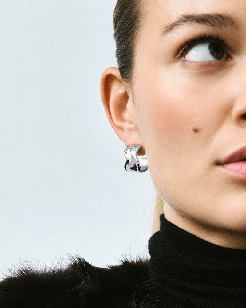 Melted Hoops L Steel