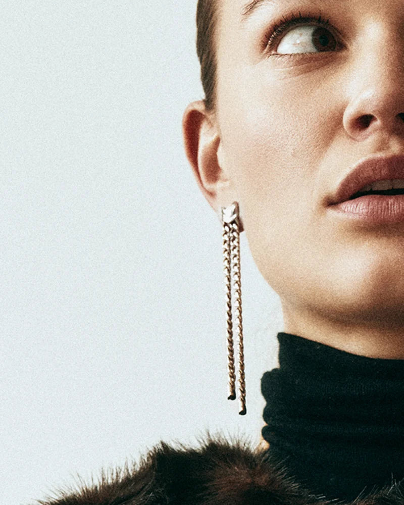 Melted Earrings Steel