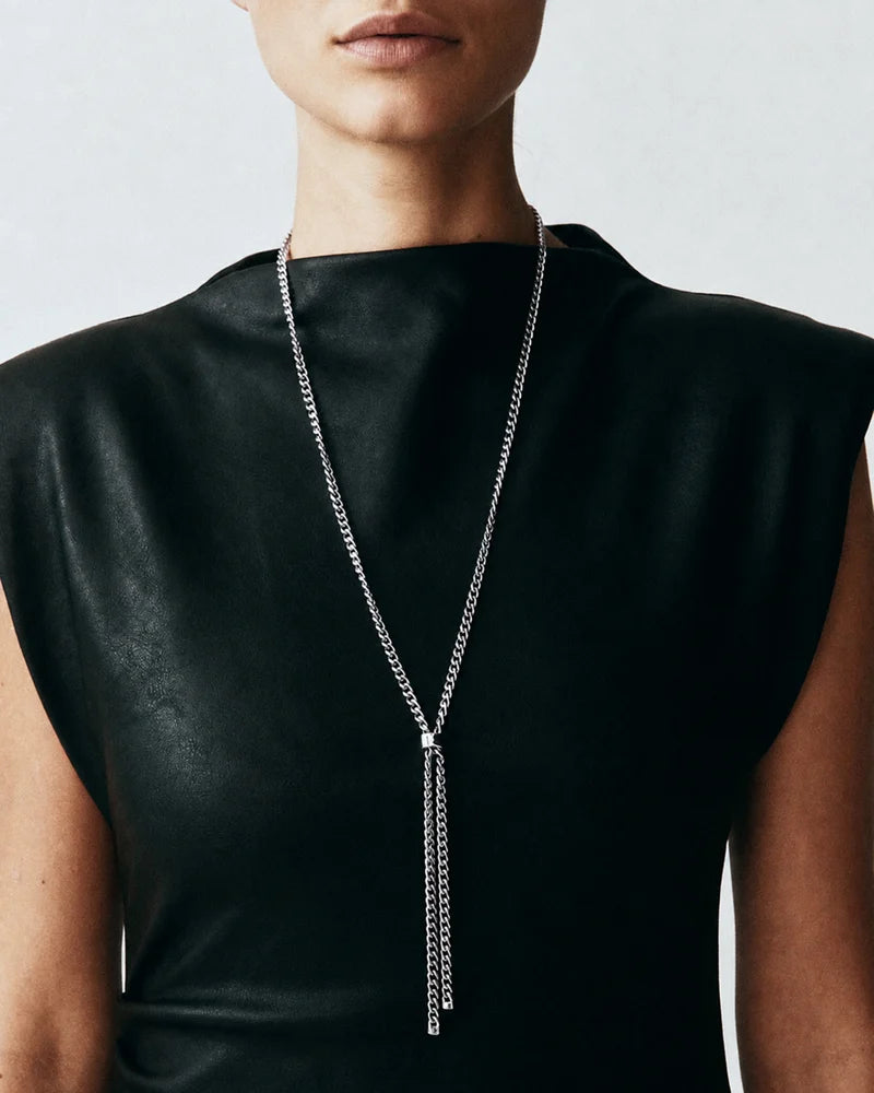 Melted Necklace Y Steel