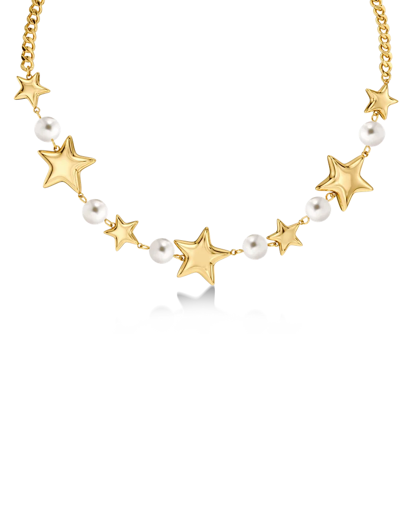 Astra Necklace Pearl Gold