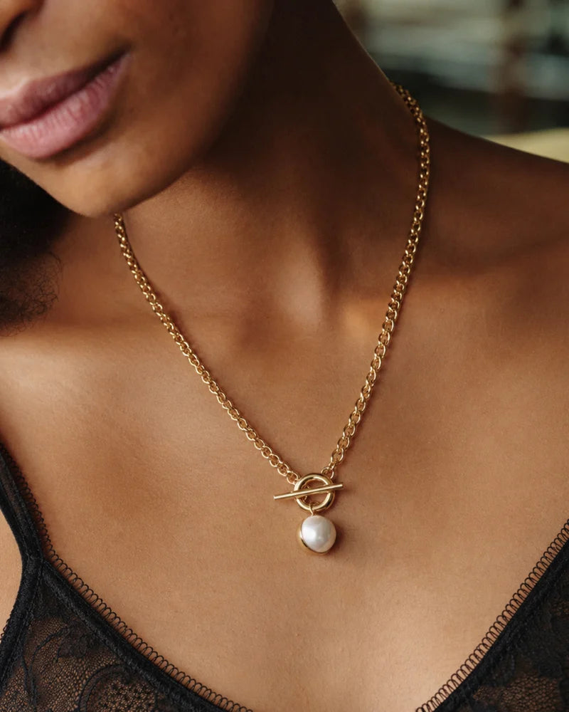 Eclipse Necklace L Gold