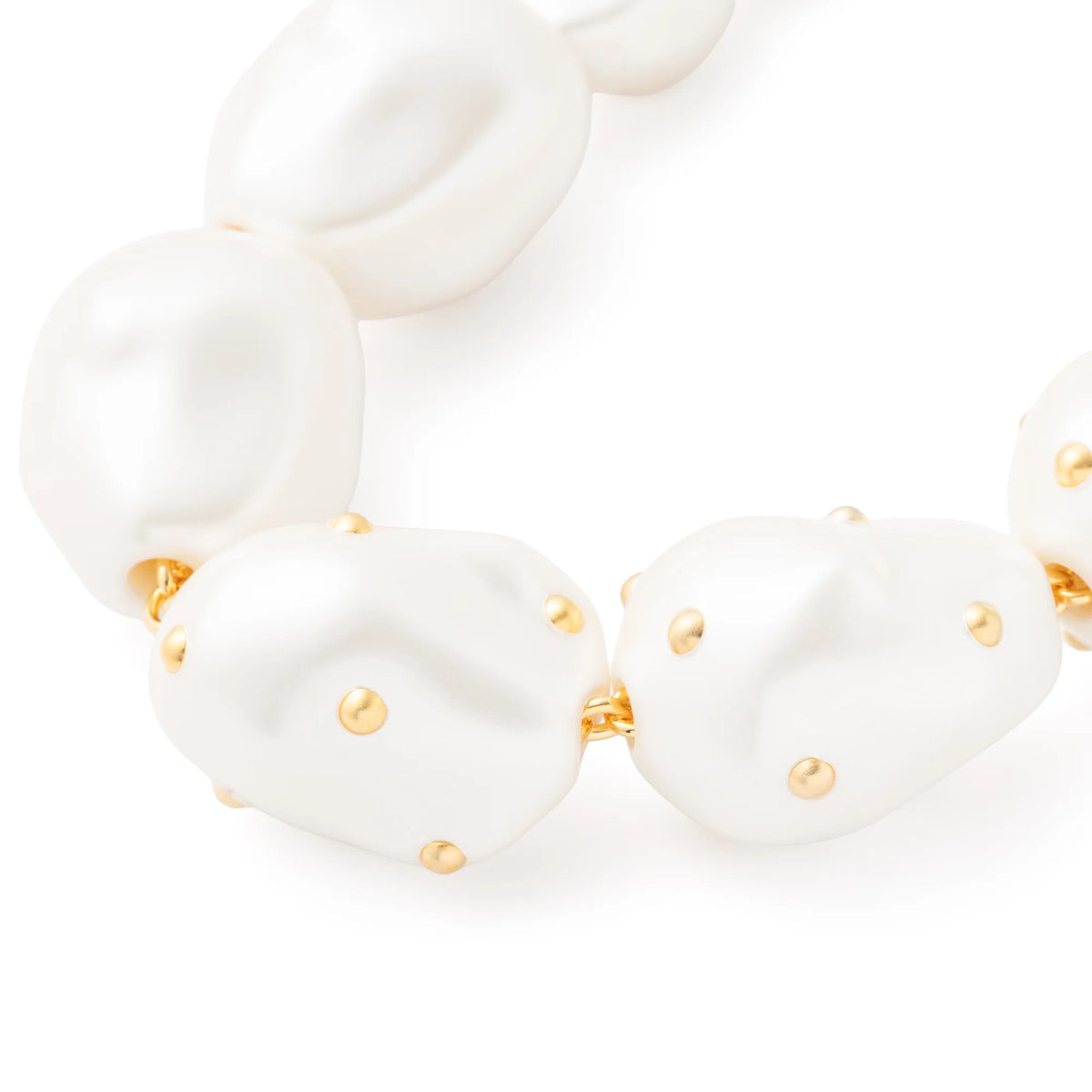 BIG ORGANIC STUD PEARL NEACKLACE PEARL