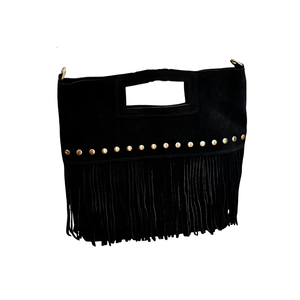ROXY - BLACK BOHO HANDBAG