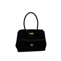 CHARM - BLACK SUEDE HANDBAG