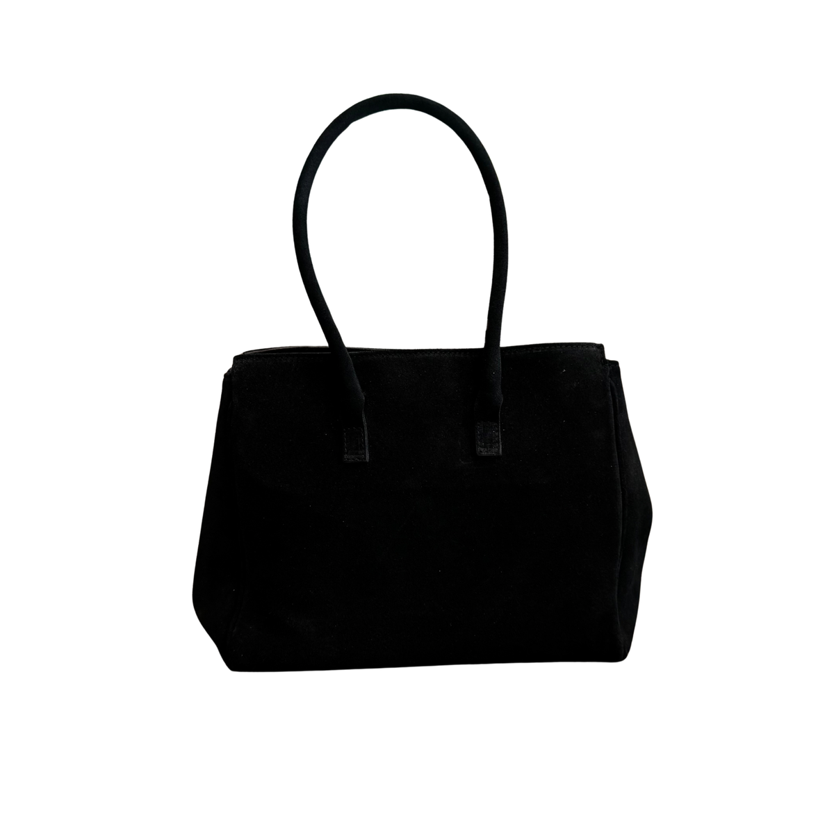 CHARM - BLACK SUEDE HANDBAG