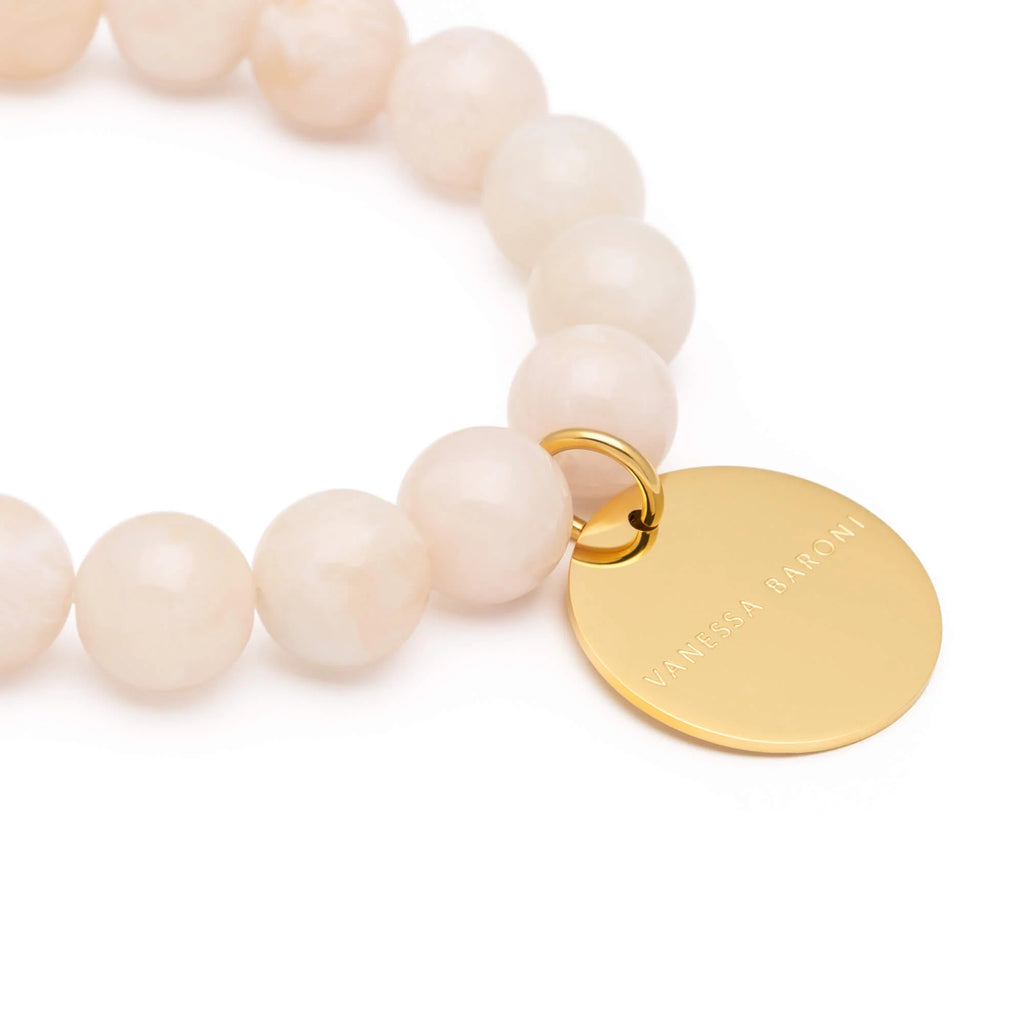 MINI BEADS FLEX BRACELET LATTE MARBLE