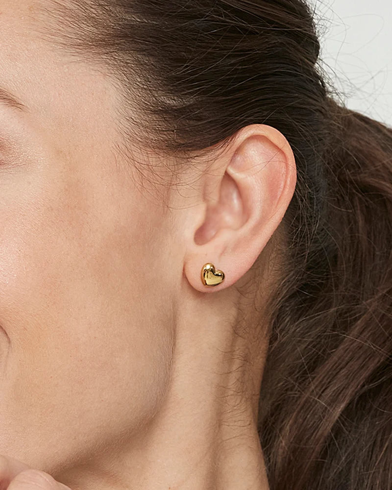 Barely studs - gold