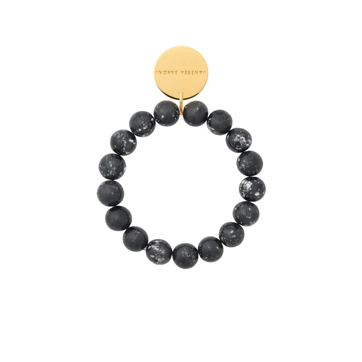 MINI BEADS FLEX BRACELET BLACK MARBLE