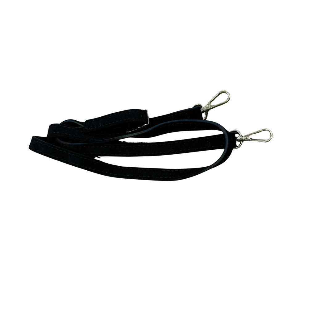 CHARM - BLACK SUEDE HANDBAG