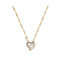 MIRAGE HEART NECKLASE SMALL WHITE MOTHER PEARL