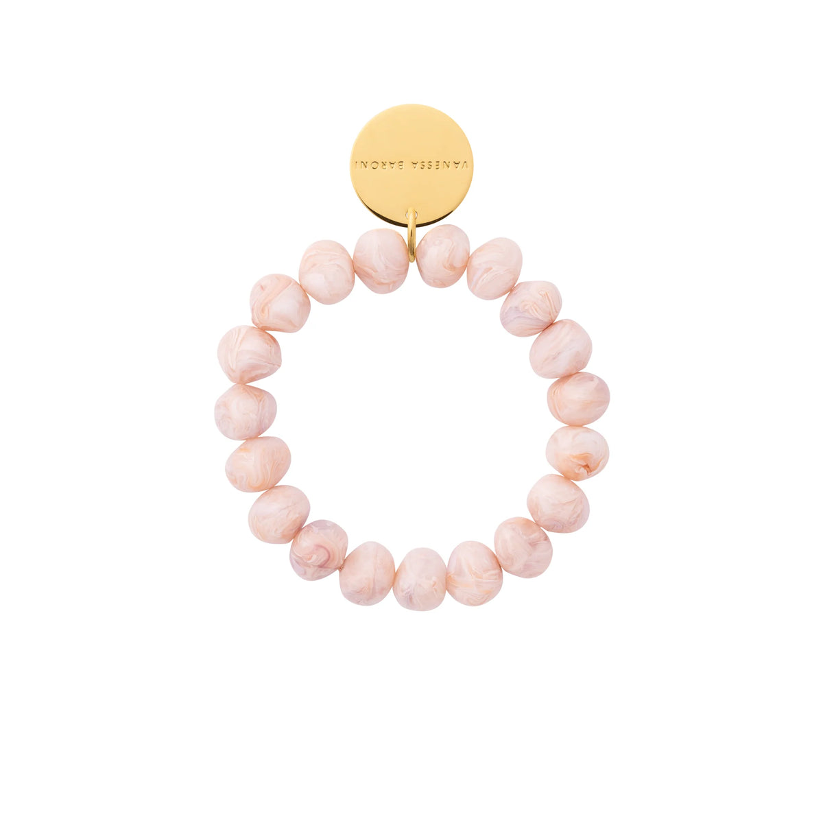 MINI STONE FLEX BRACELET IVORY ROSE MARBLE