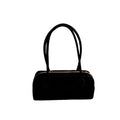 MINA - BLACK SUEDE SHOULDER BAG
