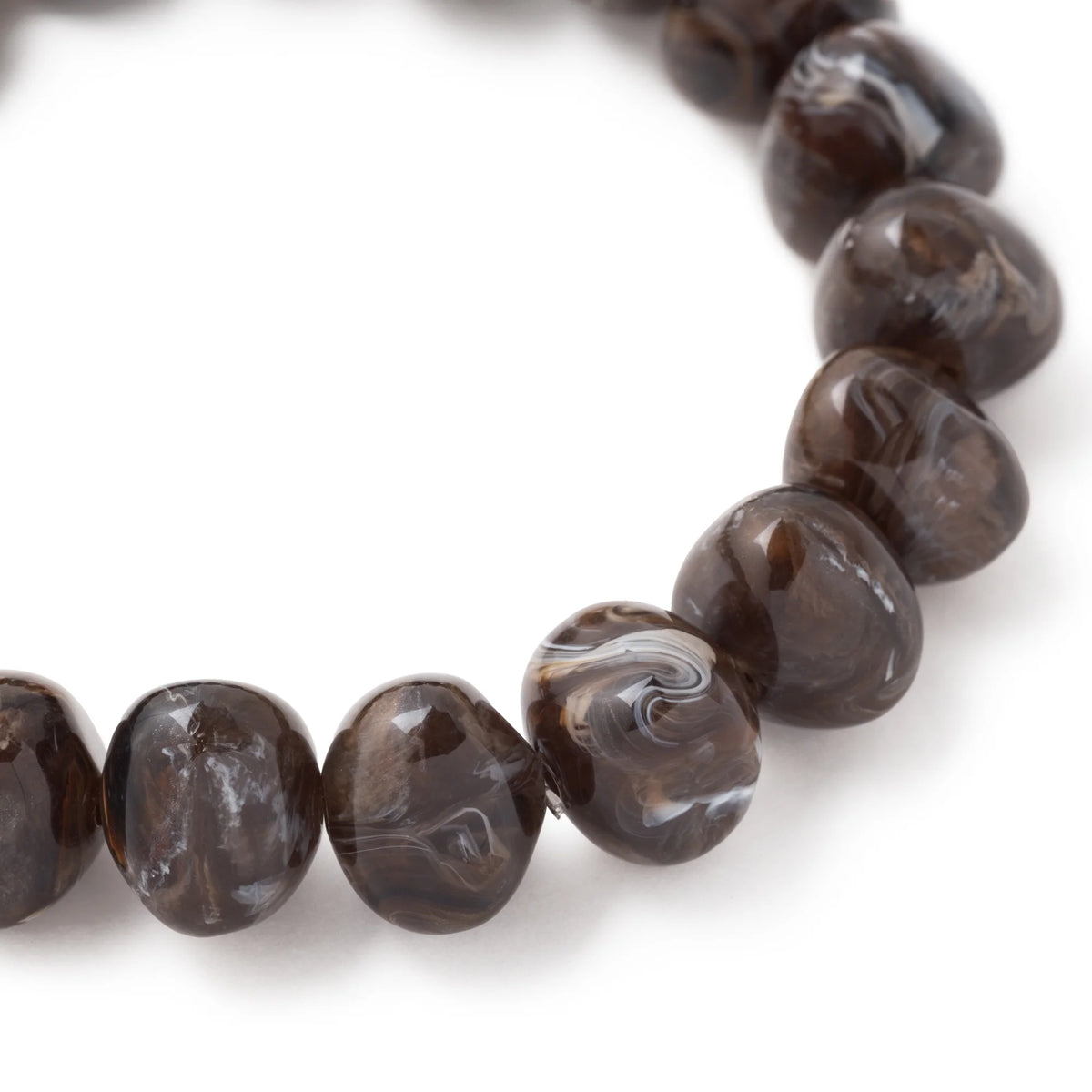 MINI STONE FLEX BRACELET DARK BROWN MARBLE