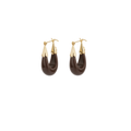 ECUME SMALL ACETATE EARRINGS - BROWN