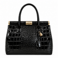 THE CLOE - CROC TOTE - BLACK