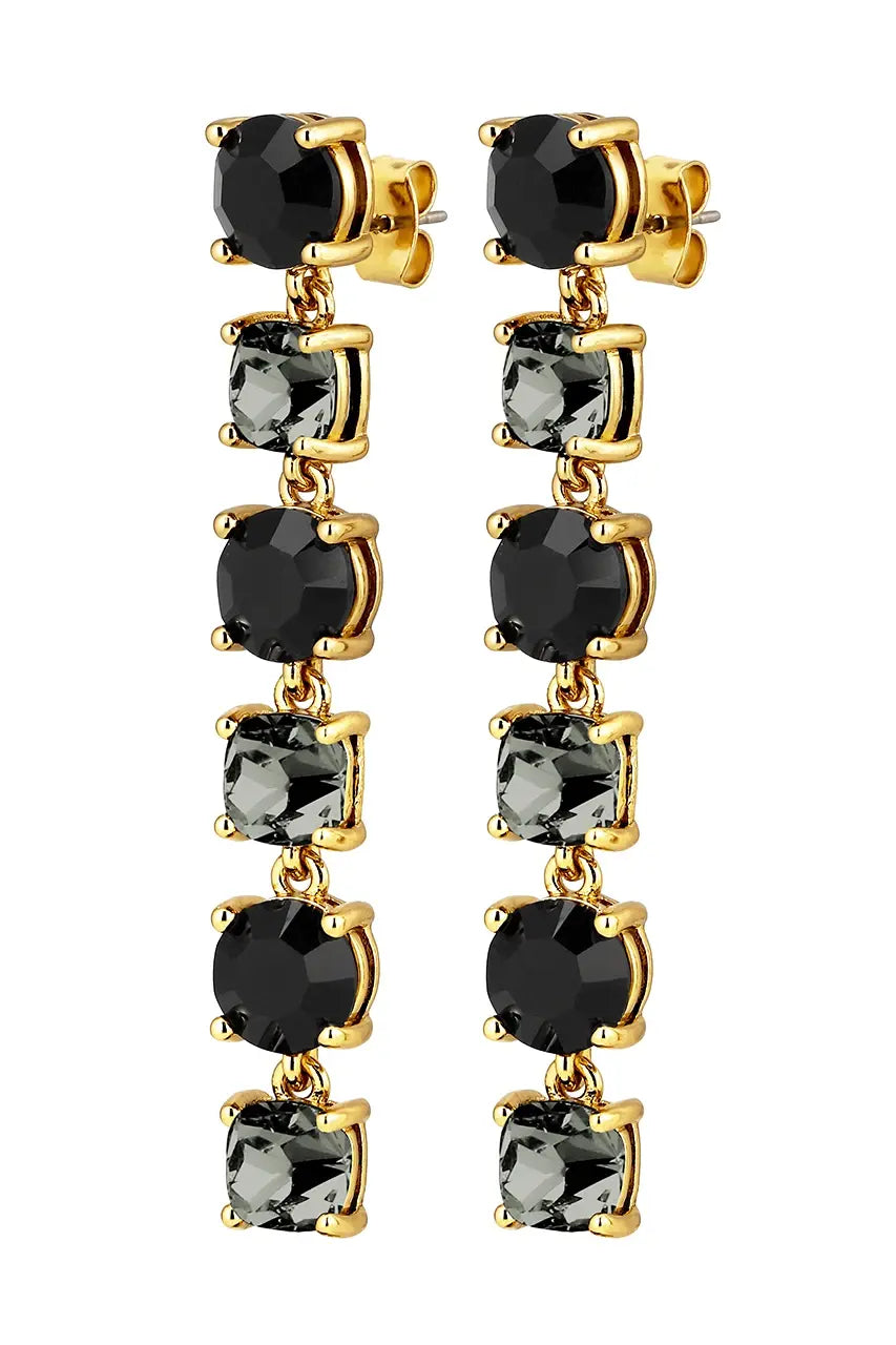DYRBERG/KERN ECHO  SG BLACK GREY EARRING