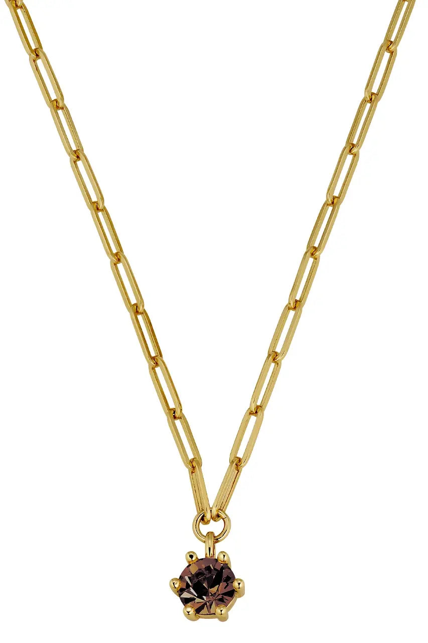 DYRBERG/KERN TESSA SG BROWN NECKLACE
