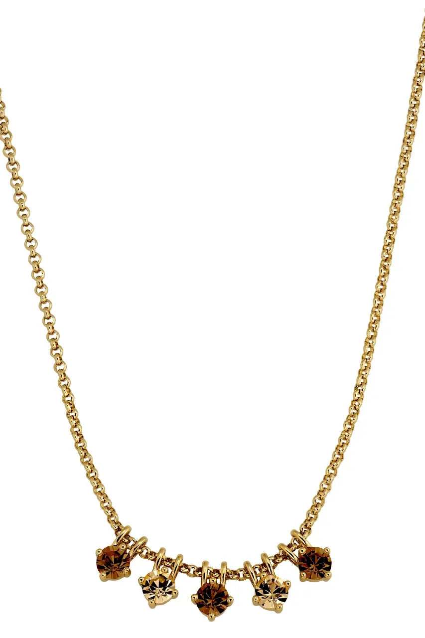DYRBERG/KERN PHILA SG BROWN MIX NECKLACE