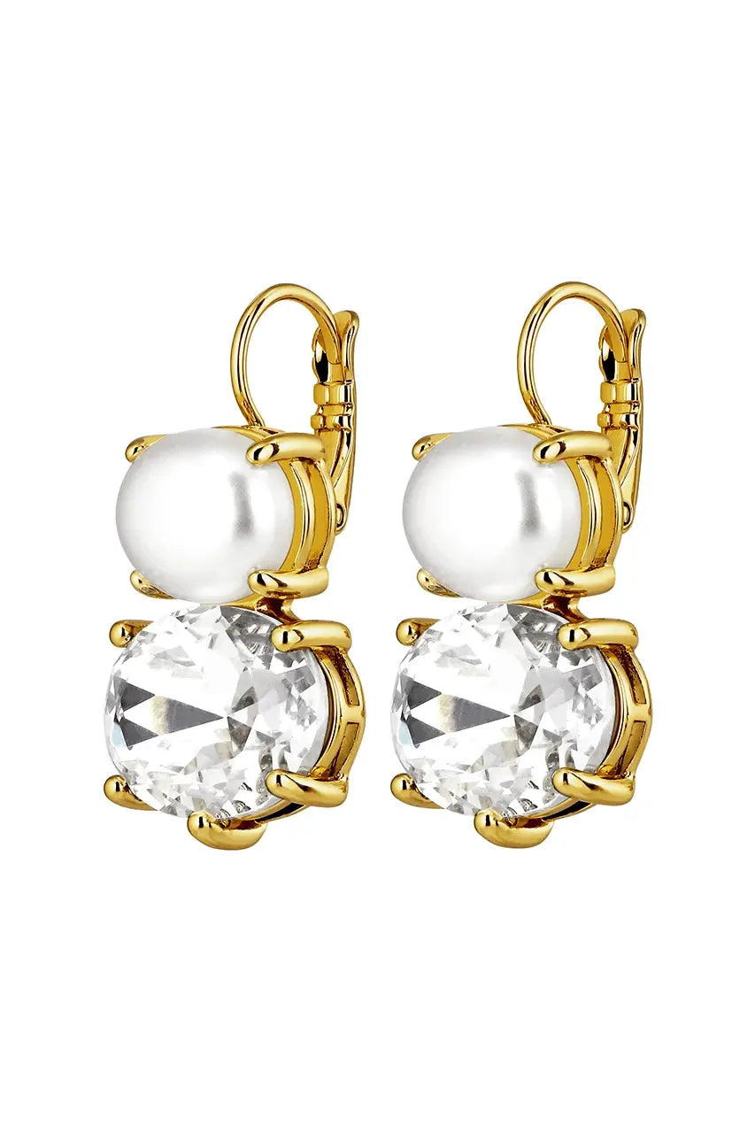 DYRBERG/KERN GLOBULE SG CRYSTAL PEARL EARRING