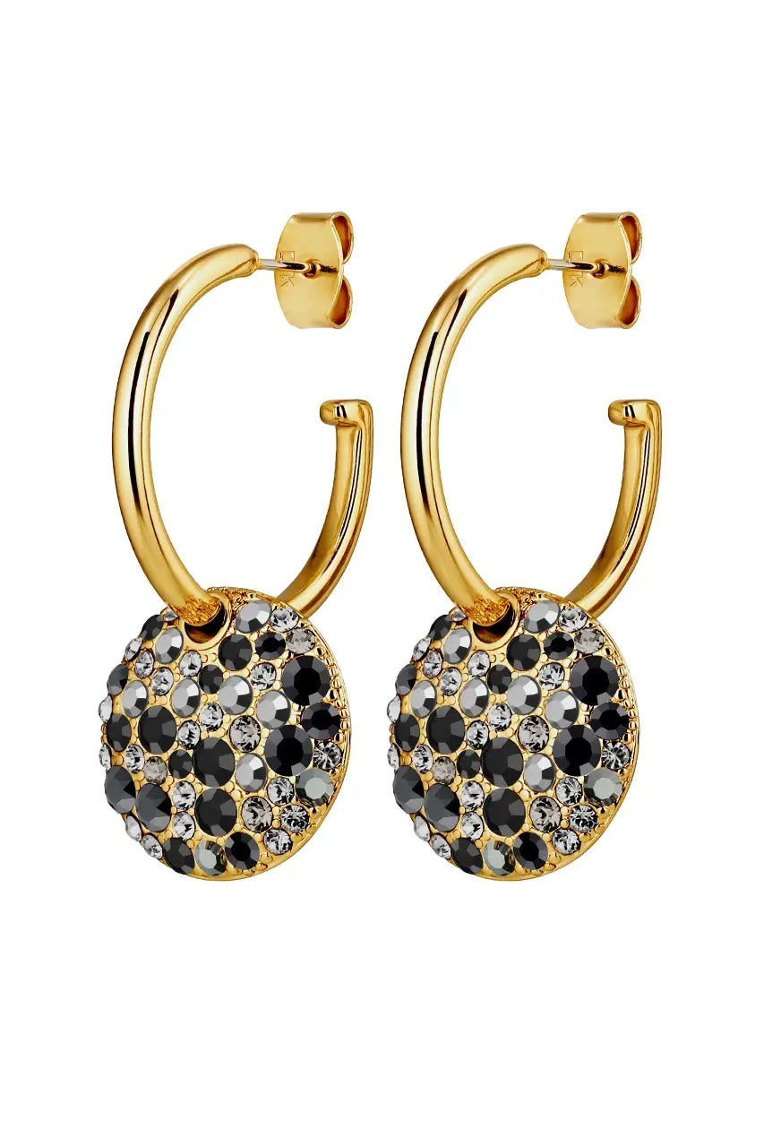 DYRBERG/KERN WISP  SG BLACK MIX EARRING