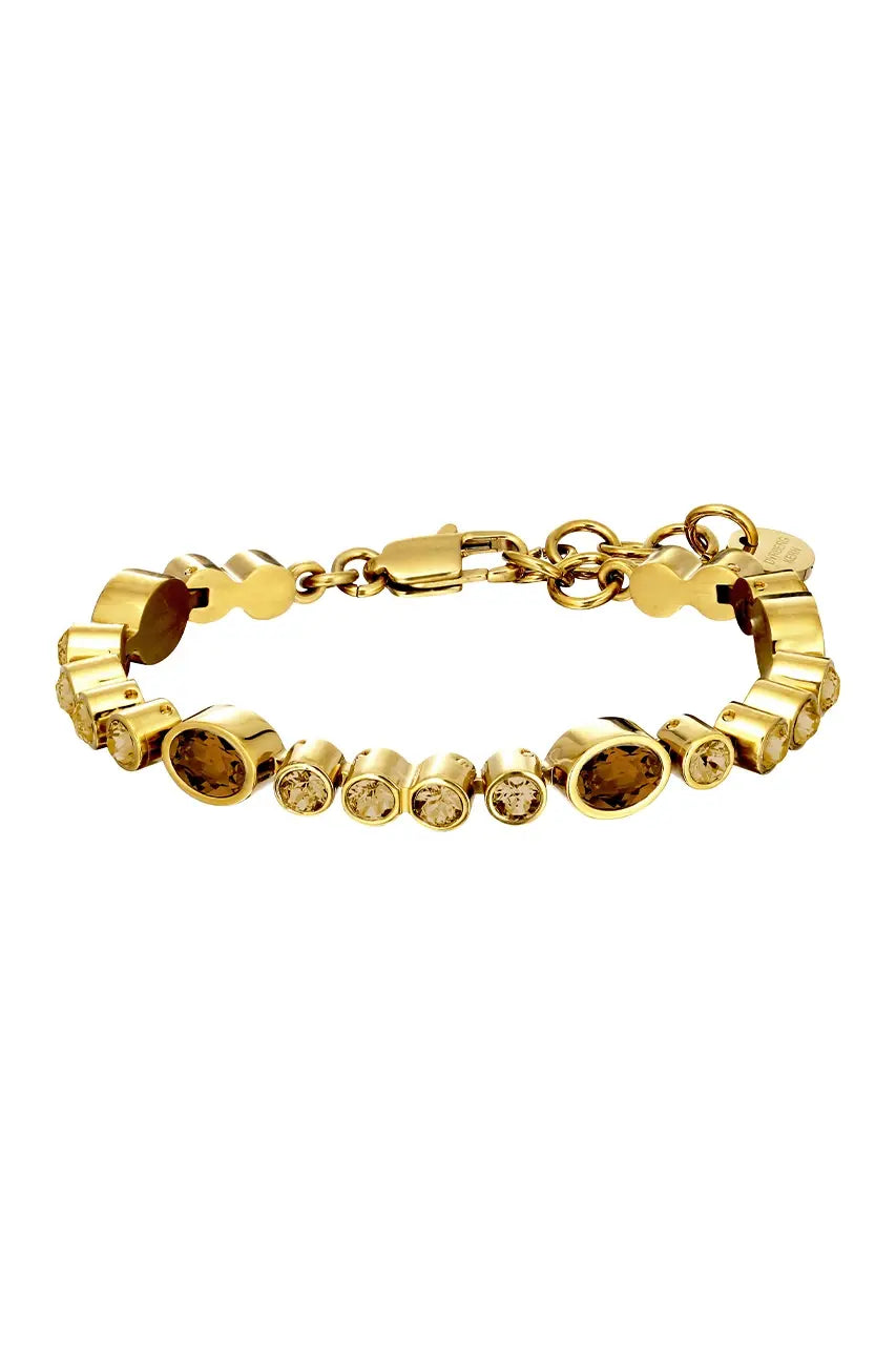DYRBERG/KERN SOPHIA SG BROWN GOLDEN BRACELET