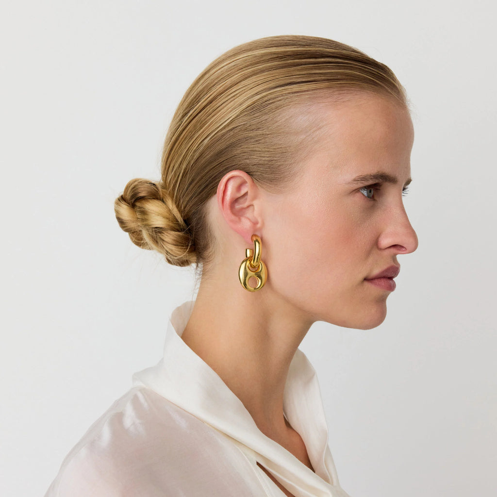 DISC CREOLE EARRING GOLD
