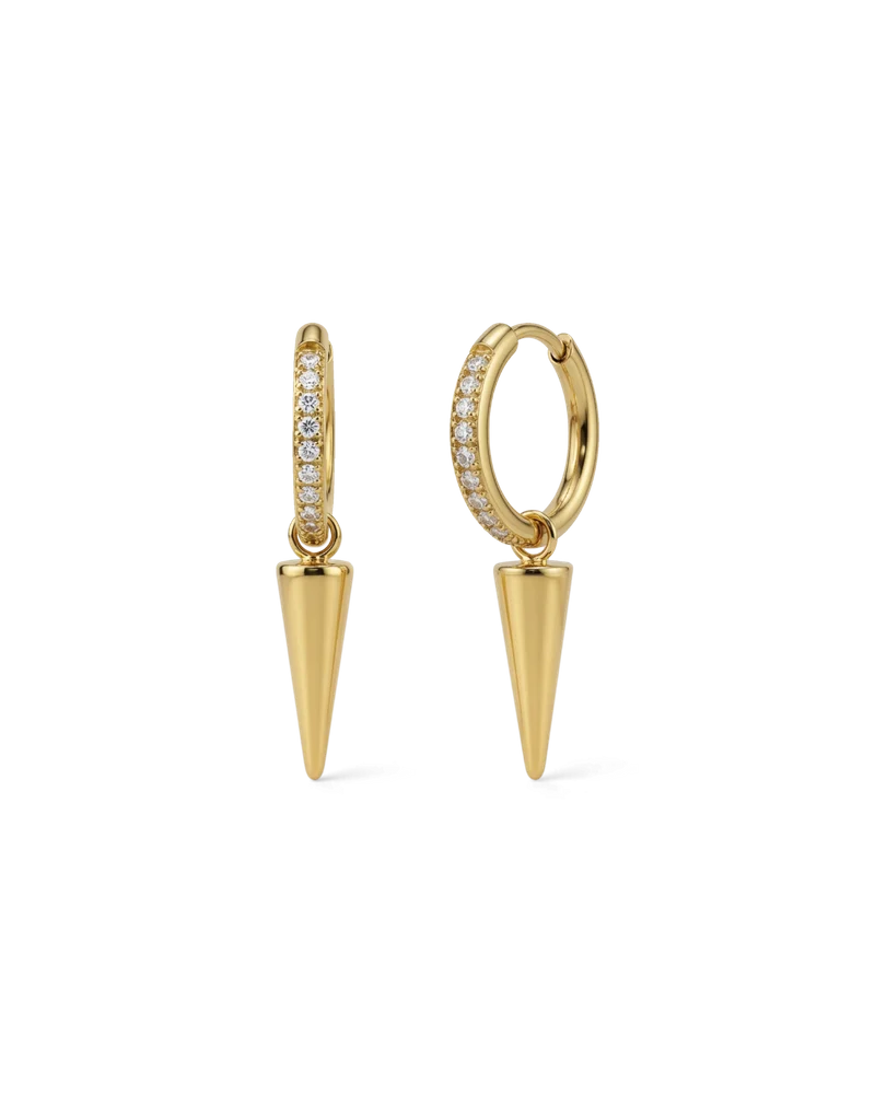 Peak hoop earrings - gold