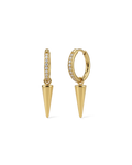 Peak hoop earrings - gold