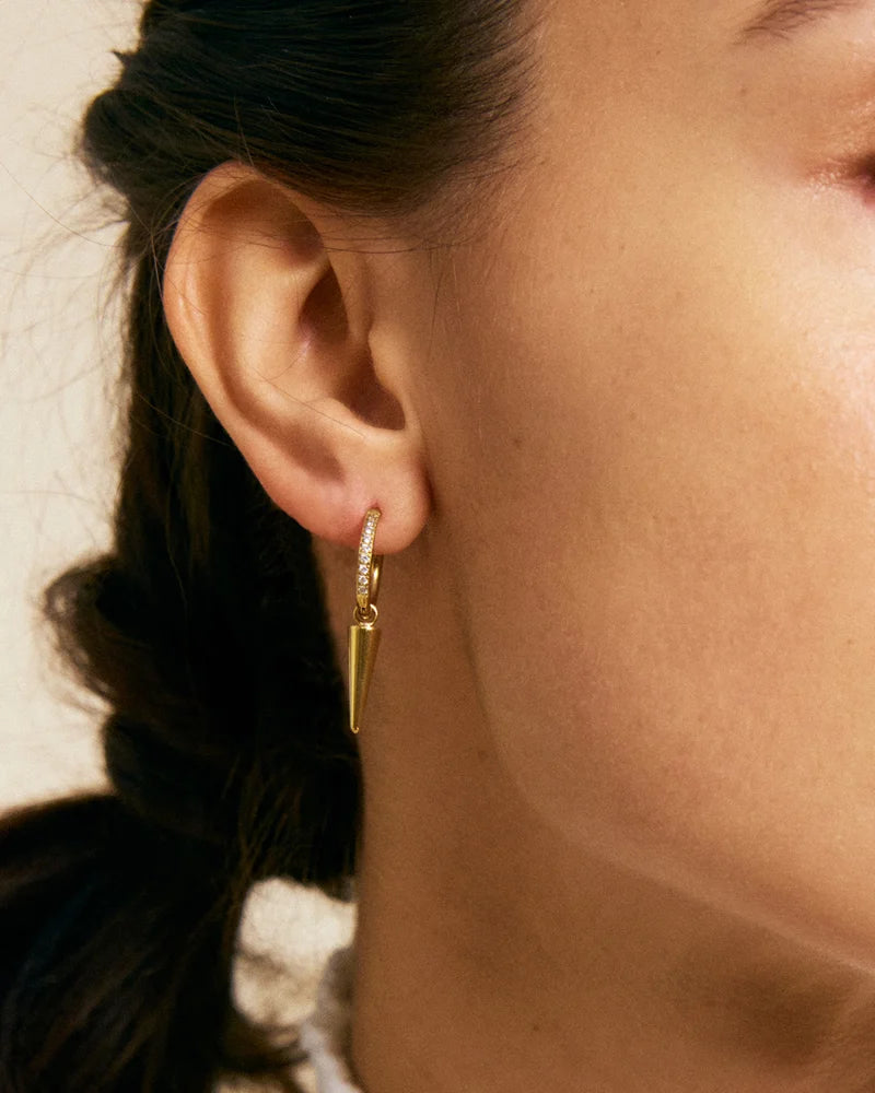 Peak hoop earrings - gold