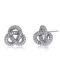 Infinity knot sparkle stud L - silver