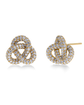 Infinity knot sparkle studs L gold