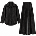 Black Textured Co-Ord Set
