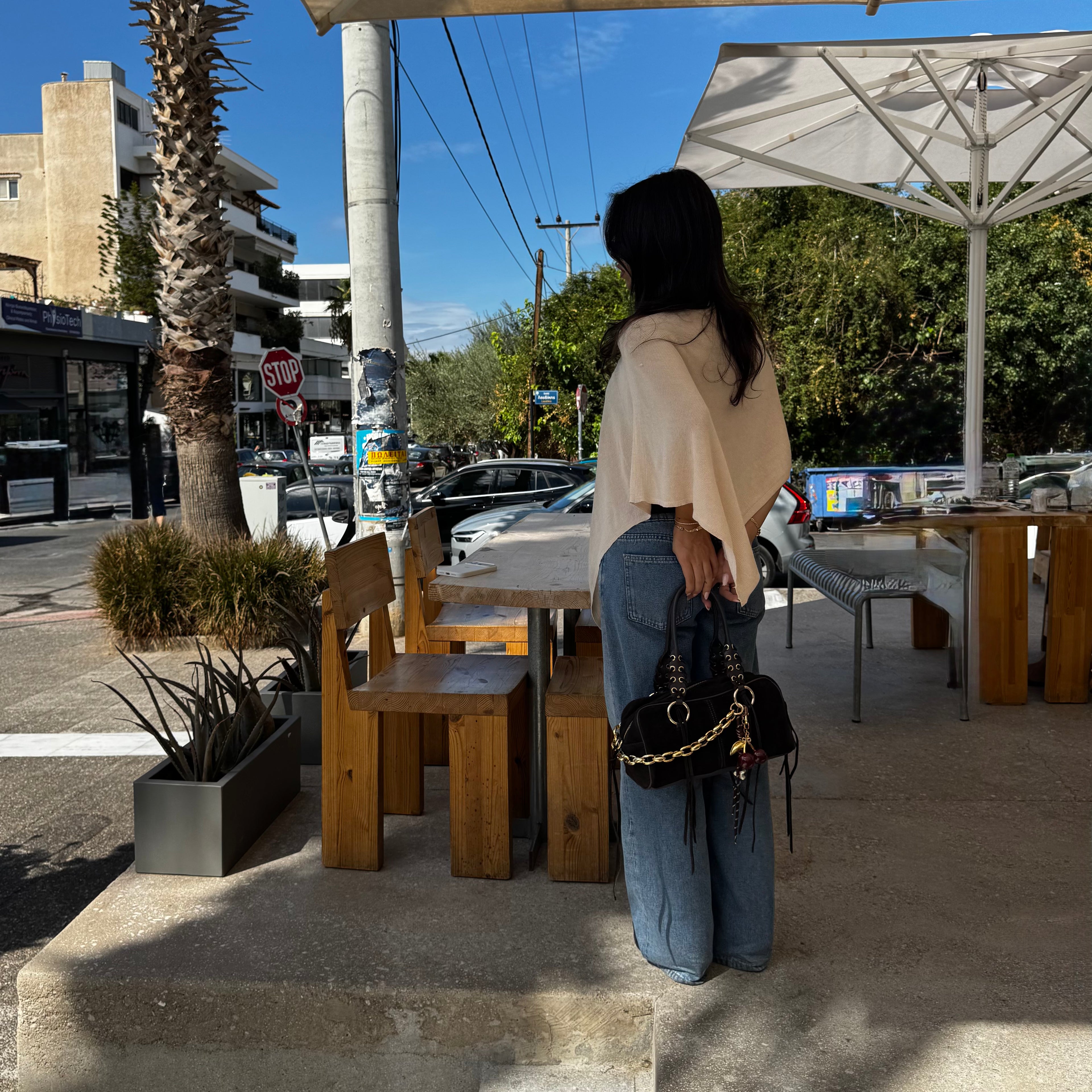 DARK BROWN BOHO SUEDE HANDBAG