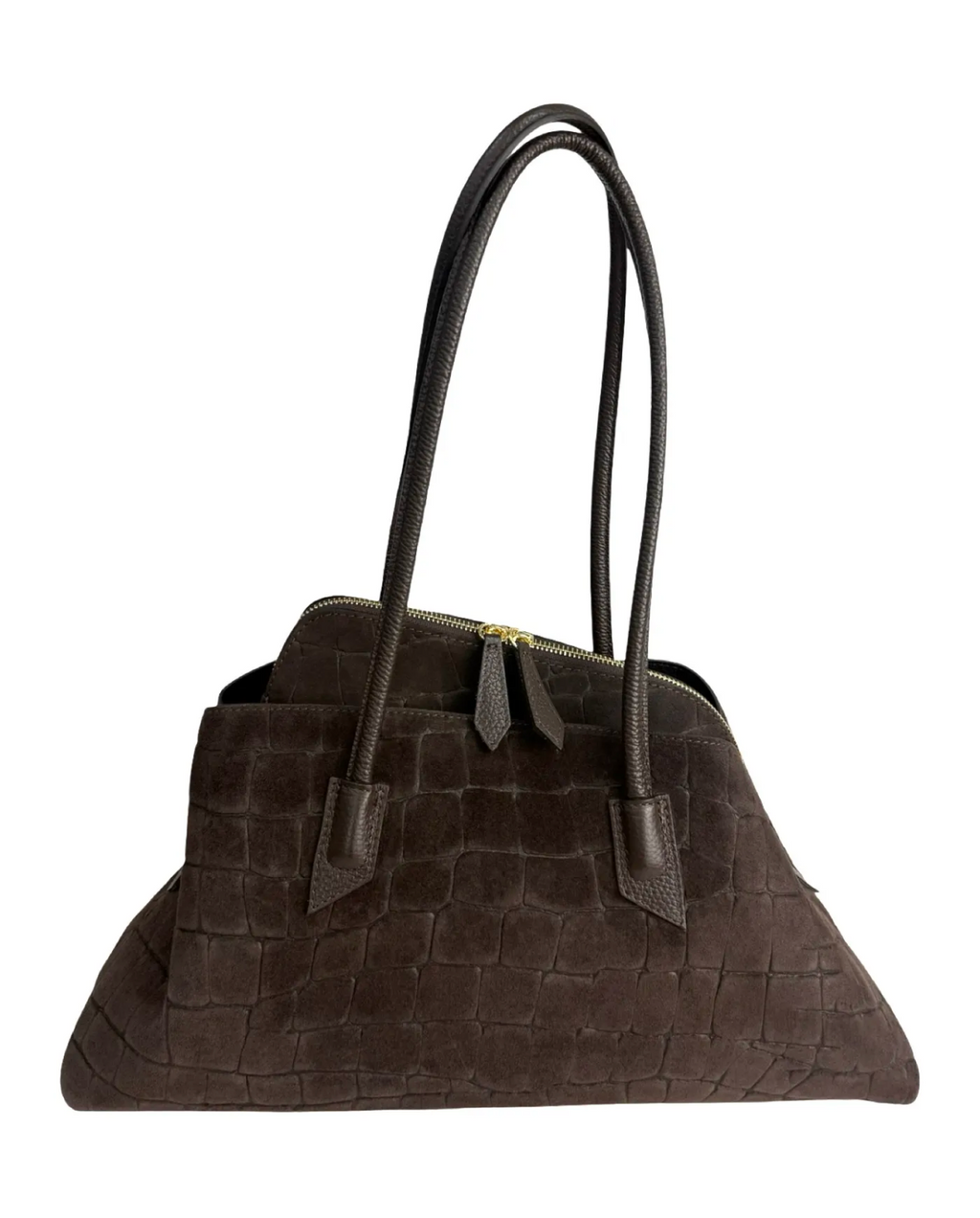 DARK BROWN SUEDE BAG