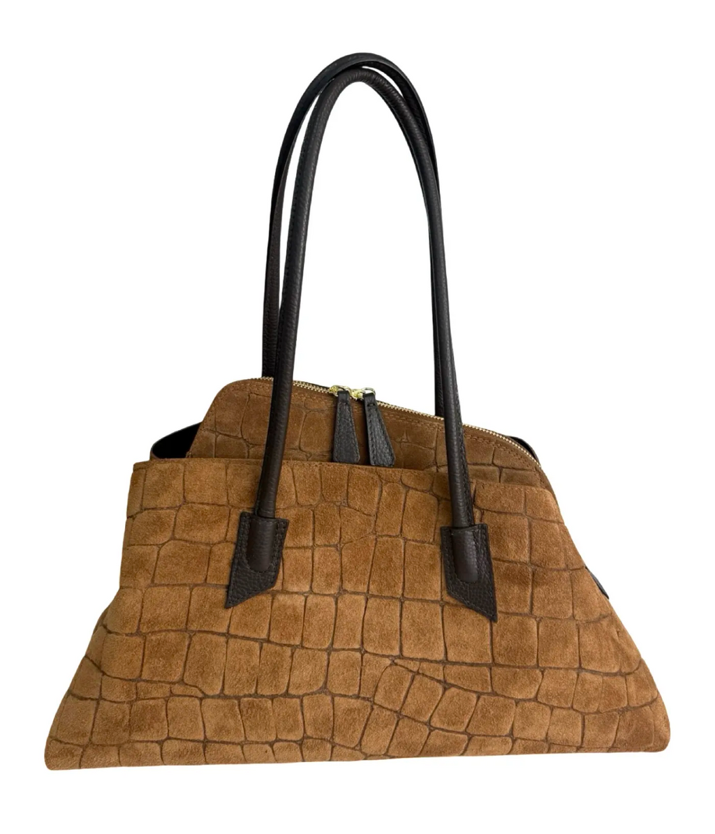 BROWN SUEDE BAG