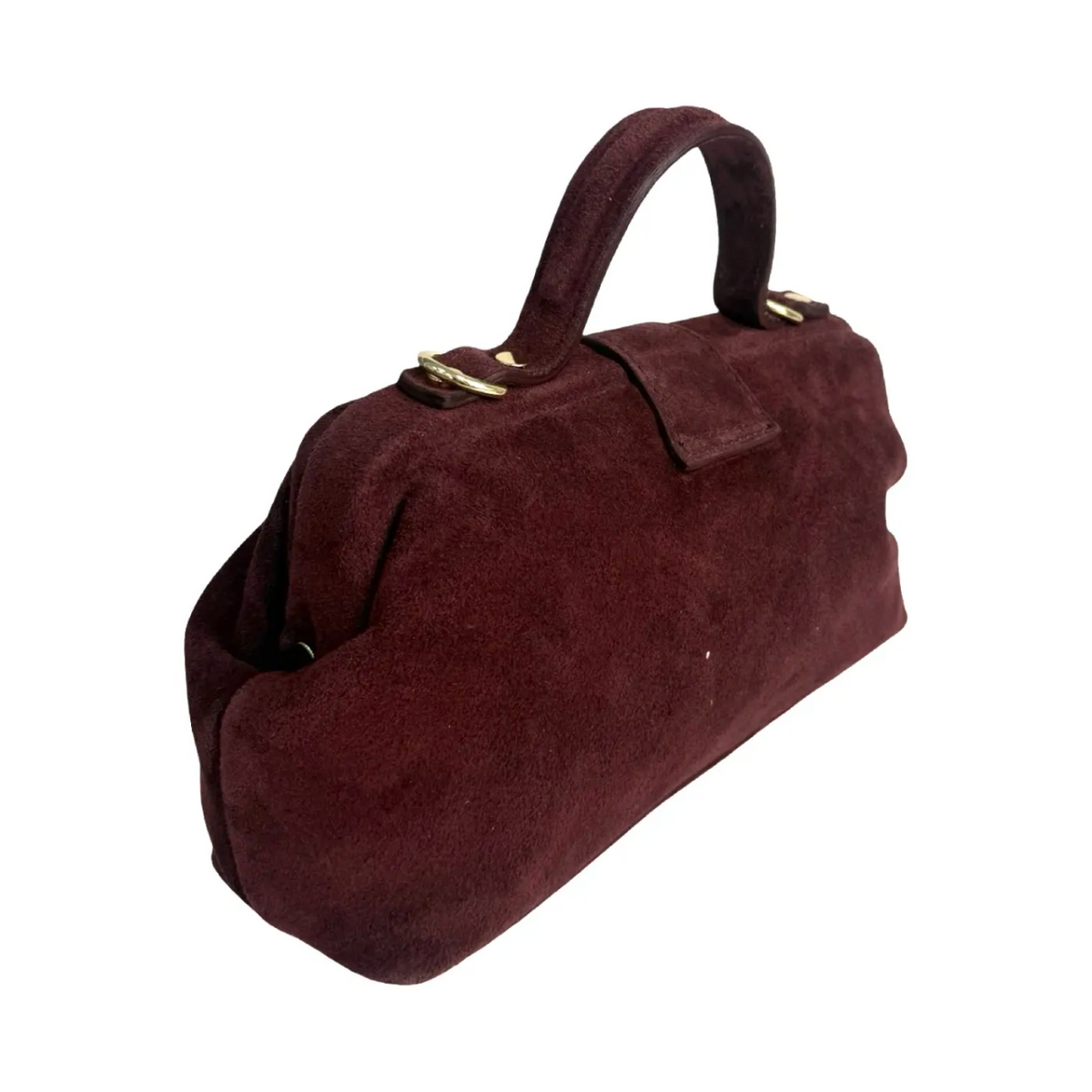 BURGUNDY SUEDE SATCHEL
