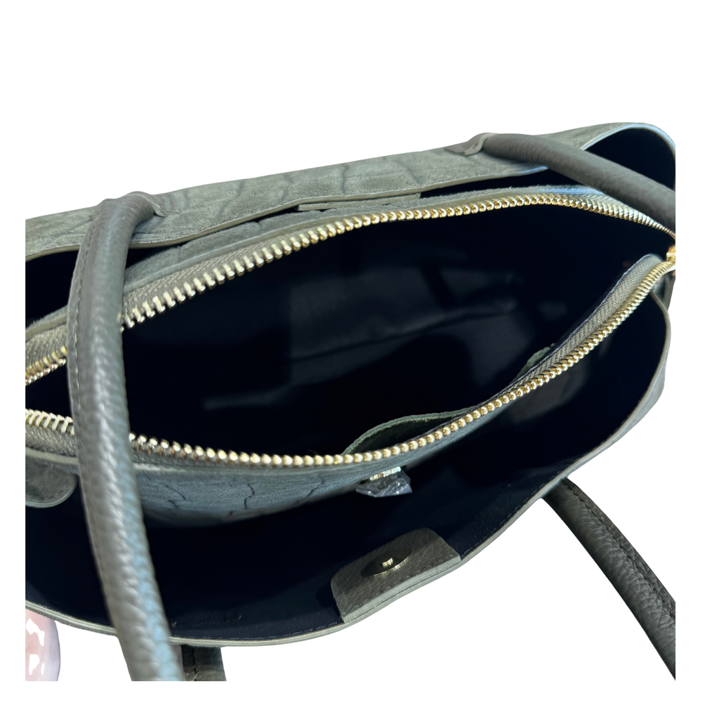 DARK GREEN SUEDE BAG