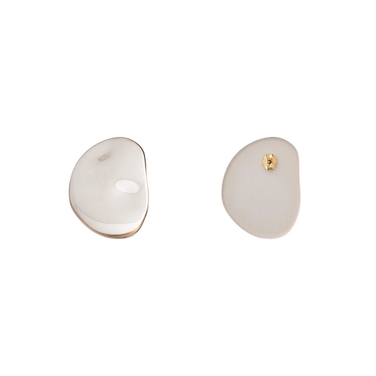 GALAXY NUGGET EARRING CLEAR TAUPE