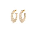 CYCLADE SMALL ACETATE EARRINGS - IVORY