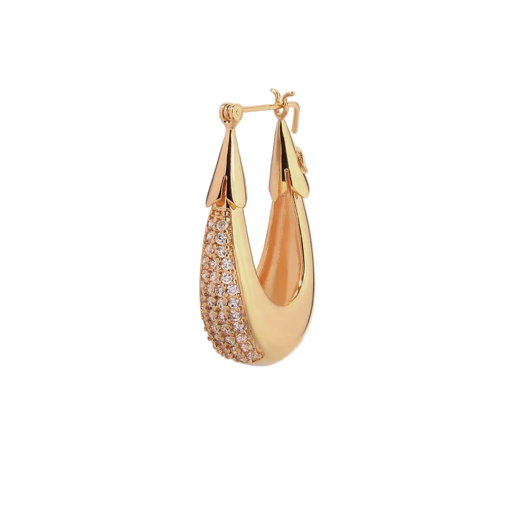 "ÉCUME" EARRINGS SMALL SIZE - ZIRCON