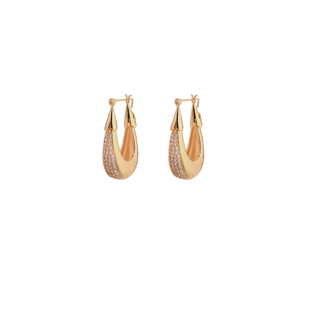 "ÉCUME" EARRINGS SMALL SIZE - ZIRCON