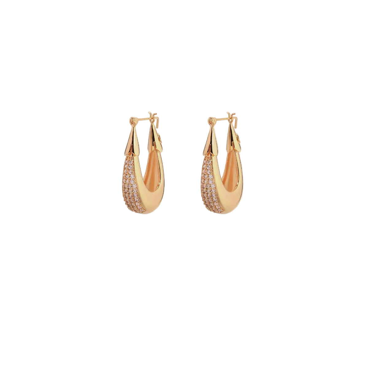 "ÉCUME" EARRINGS SMALL SIZE - ZIRCON
