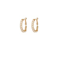 LYRE HOOP EARRINGS - WHITE MOTHER-OF-PEARL