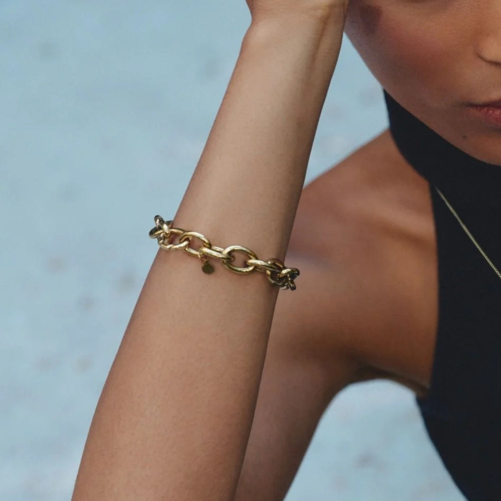 Link Chain Bracelet Gold S