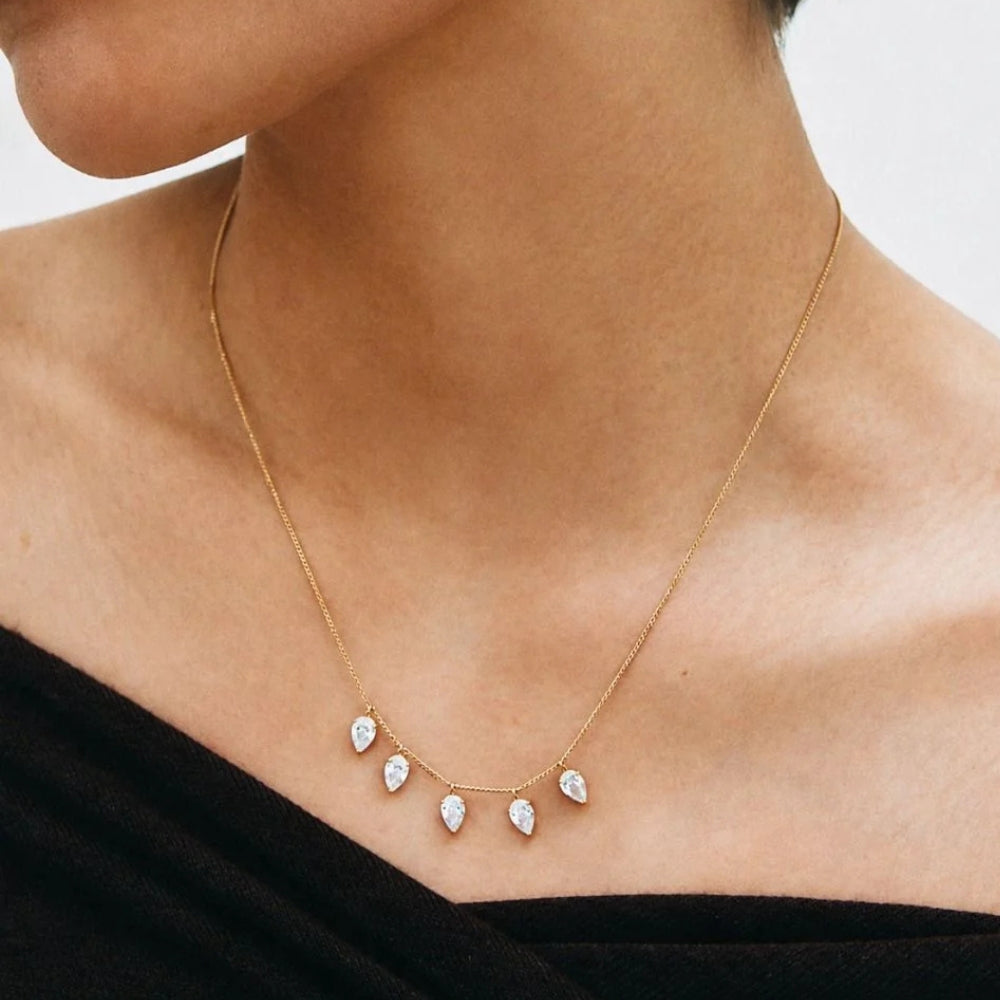 Arrow Necklace Multi Gold