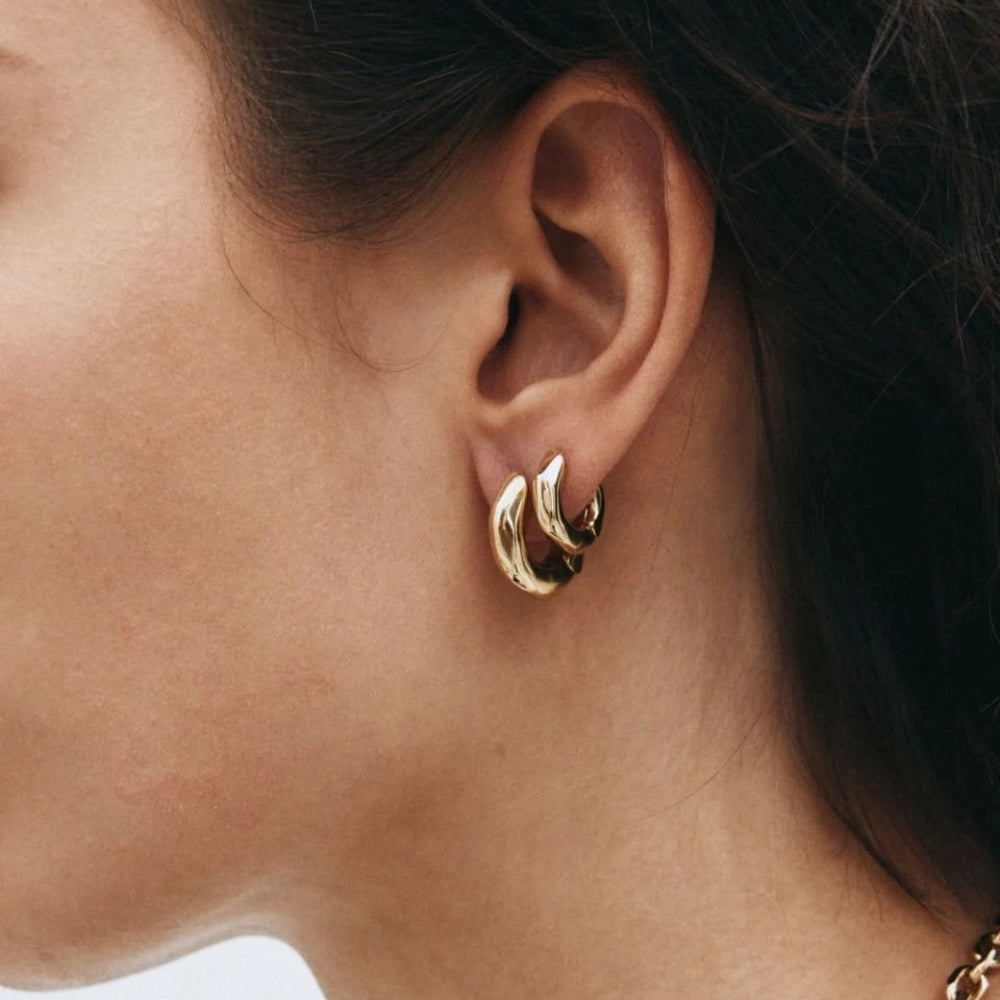 Crystalite Hoops S Gold