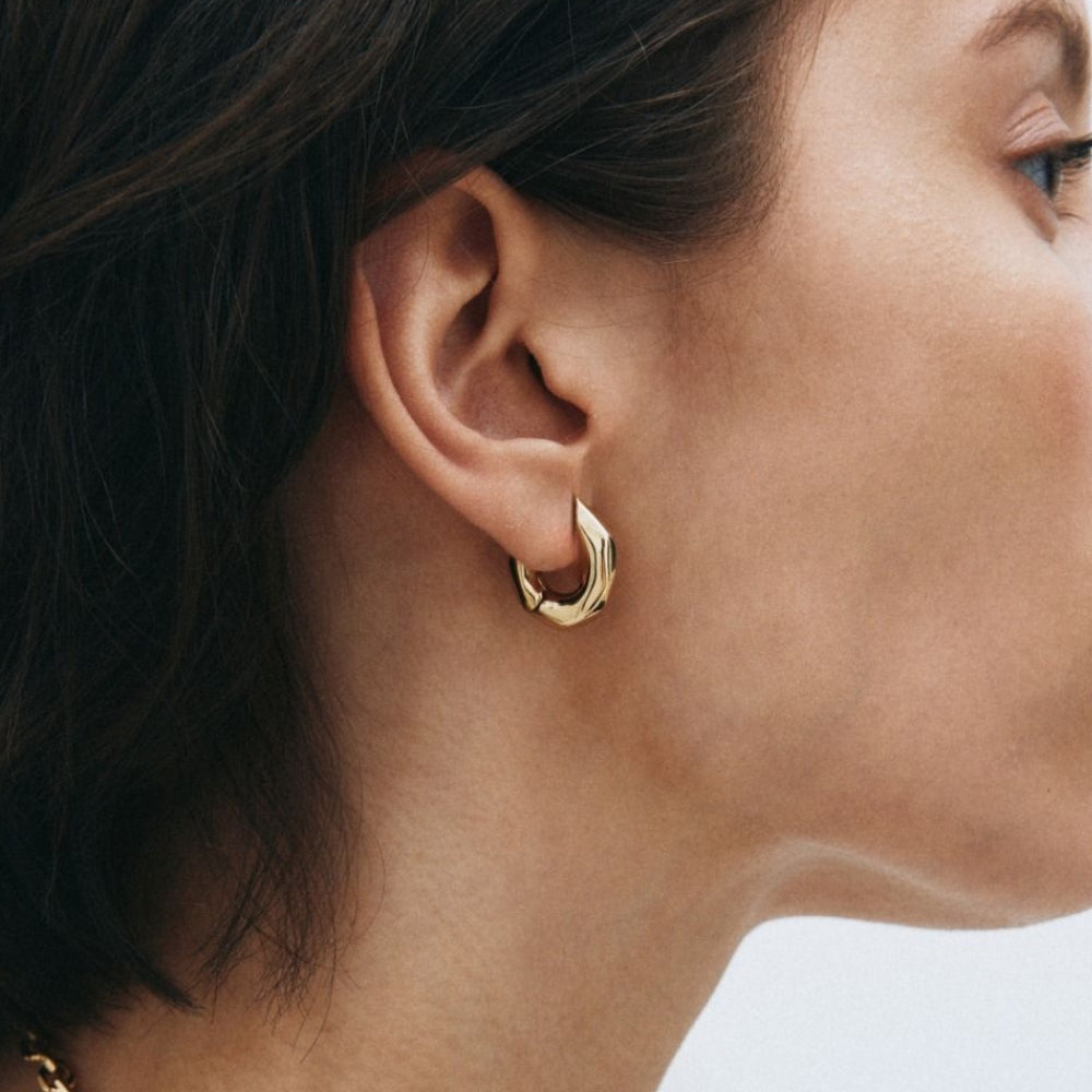 Crystalite Hoops L Gold