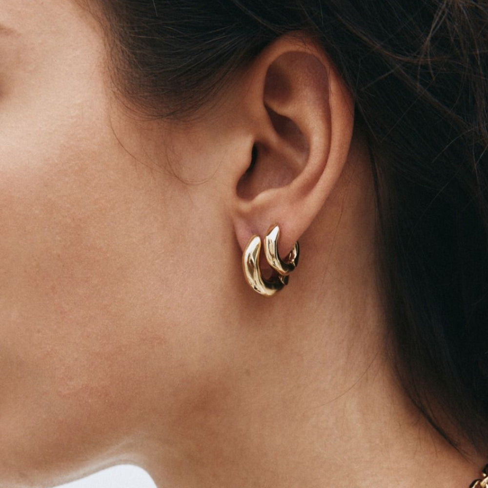 Crystalite Hoops L Gold